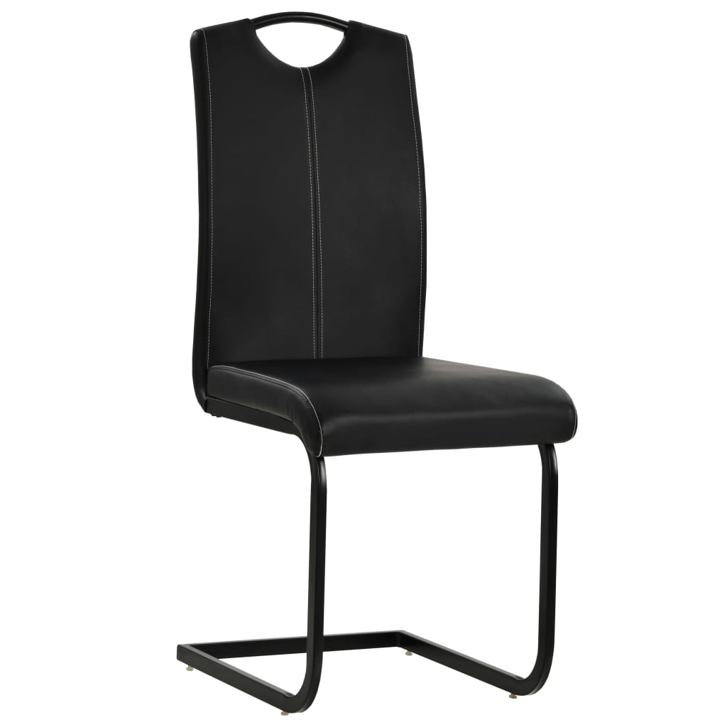 vidaXL Konzolové jídelní židle 4 ks černé umělá kůže