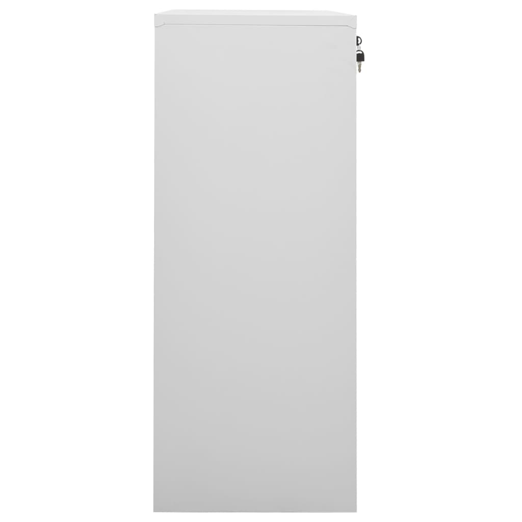 vidaXL Kancelářská skříň světle šedá 90 x 40 x 102 cm ocel