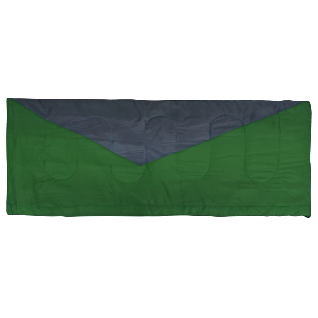 vidaXL Lehké dekové spací pytle 2 ks zelené 1100 g 10 °C