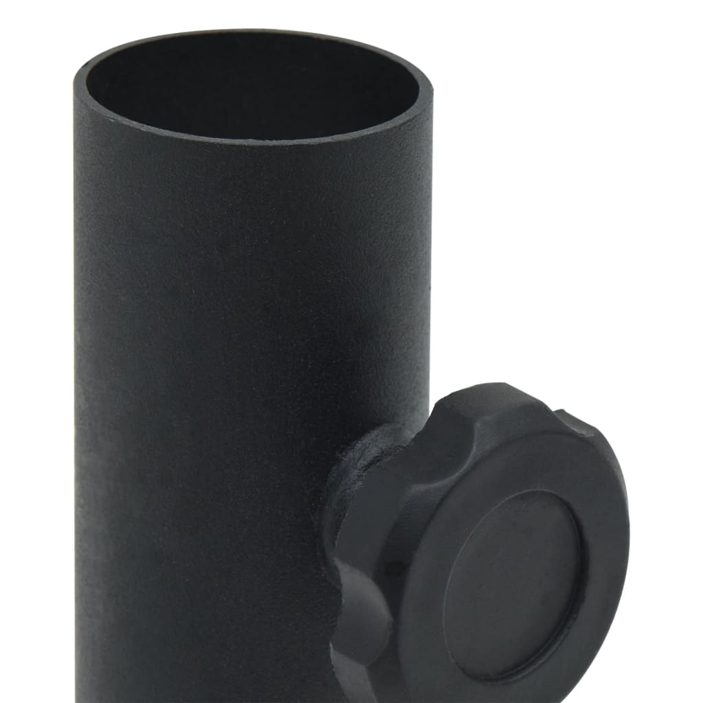vidaXL Základna pro slunečník pro tyč Ø 32/34/38 mm matná černá ocel