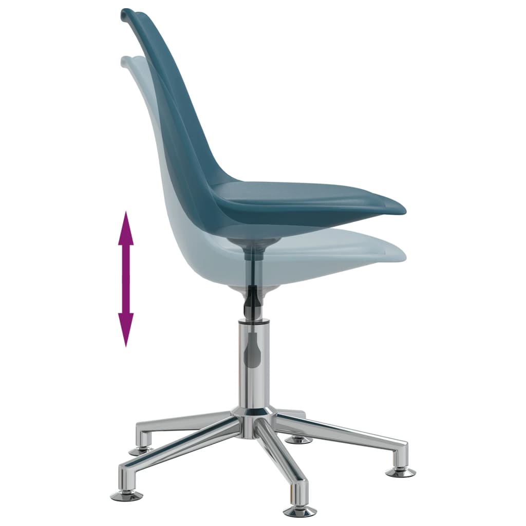 vidaXL Otočná kancelářská židle tyrkysová umělá kůže