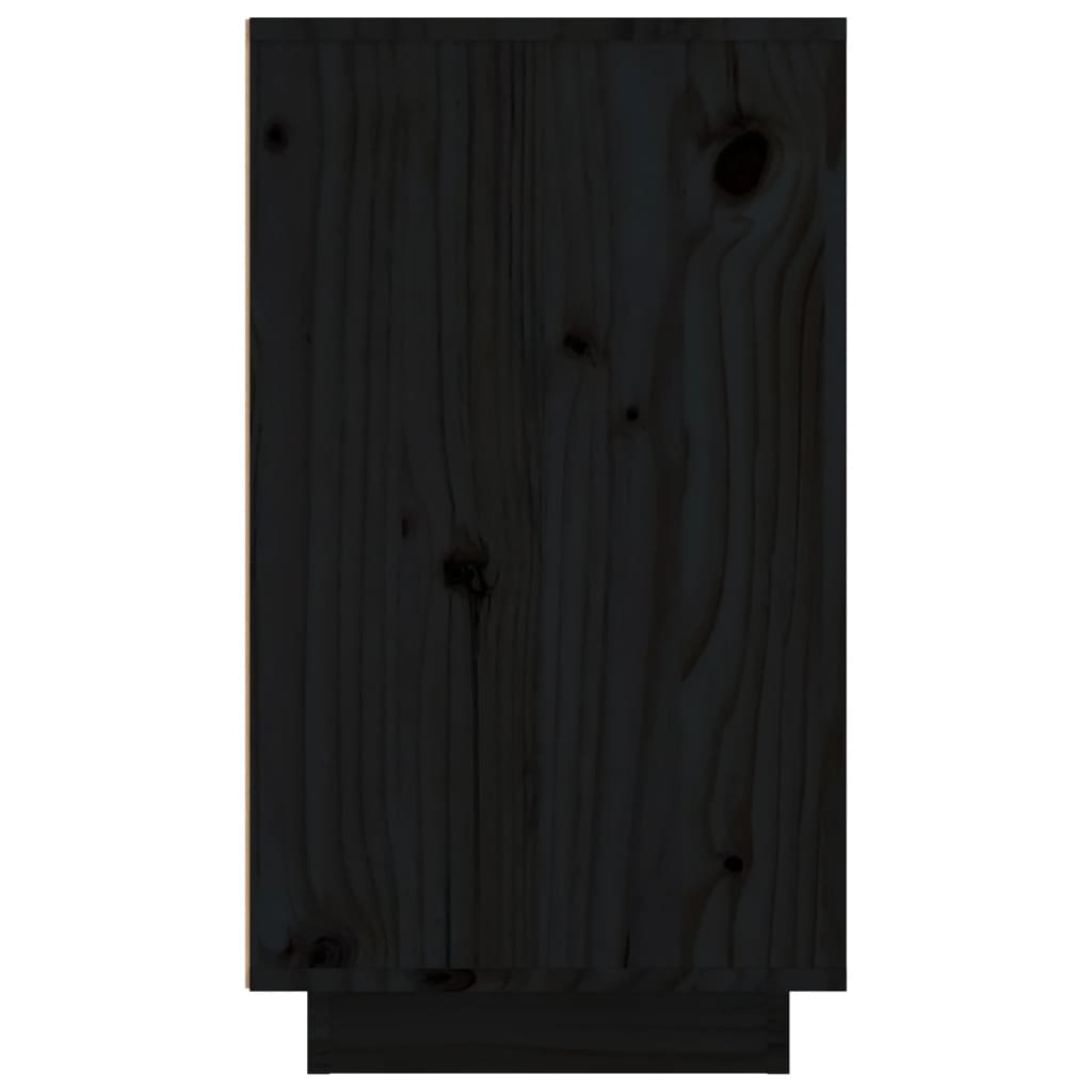 vidaXL Skříňka na víno černá 23 x 34 x 61 cm masivní borovice