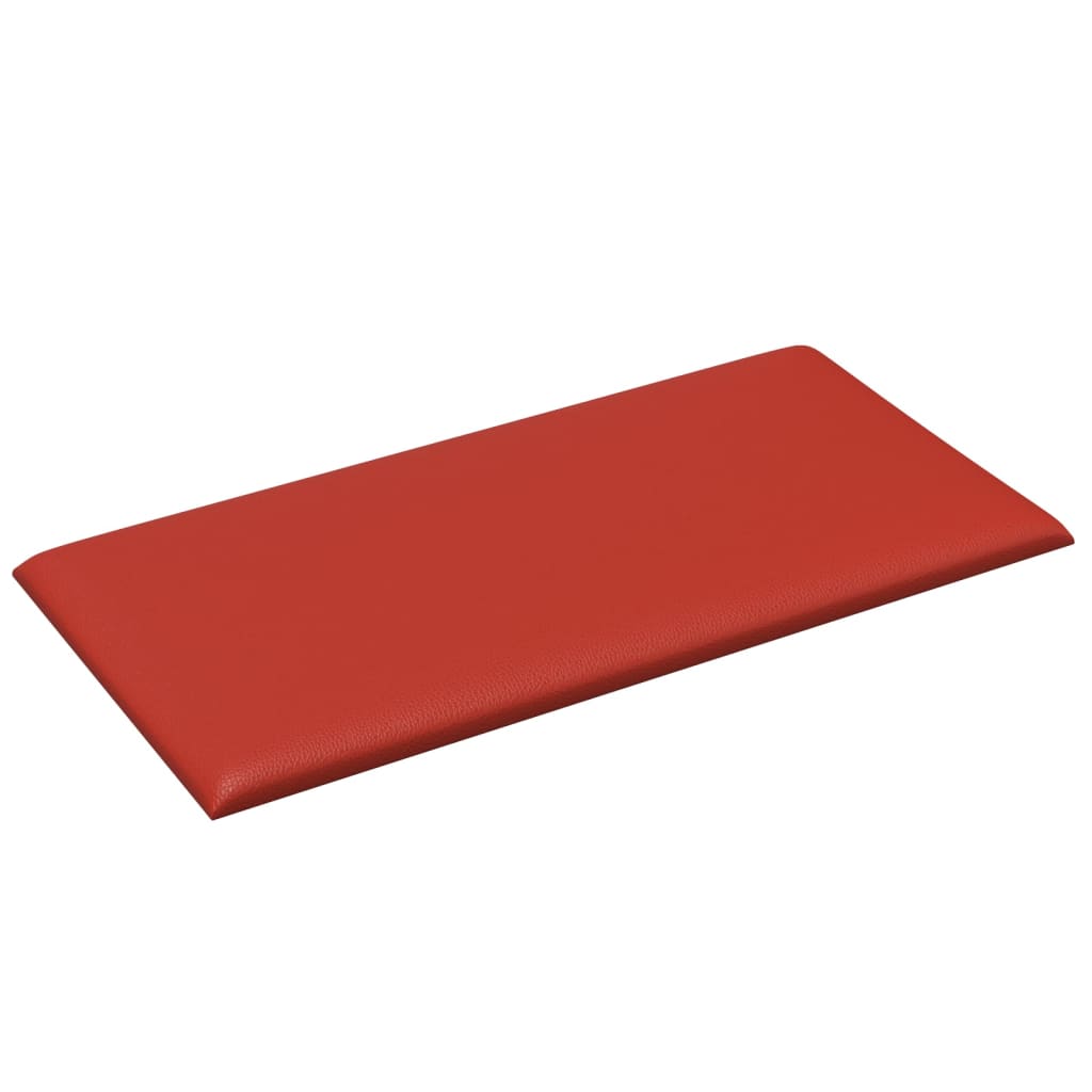 vidaXL Nástěnné panely 12 ks červené 30 x 15 cm umělá kůže 0,54 m²