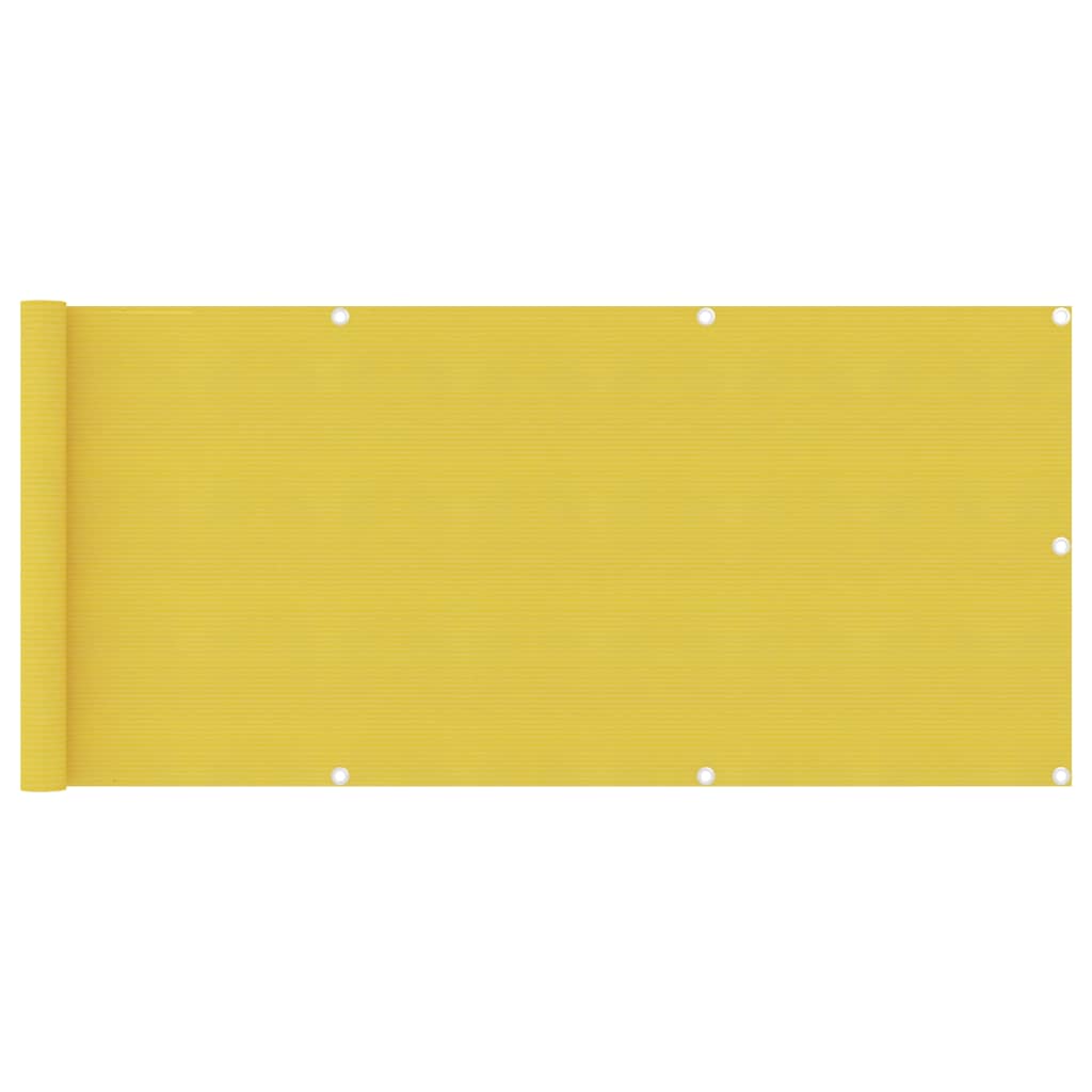 vidaXL Balkonová zástěna žlutá 75 x 500 cm HDPE