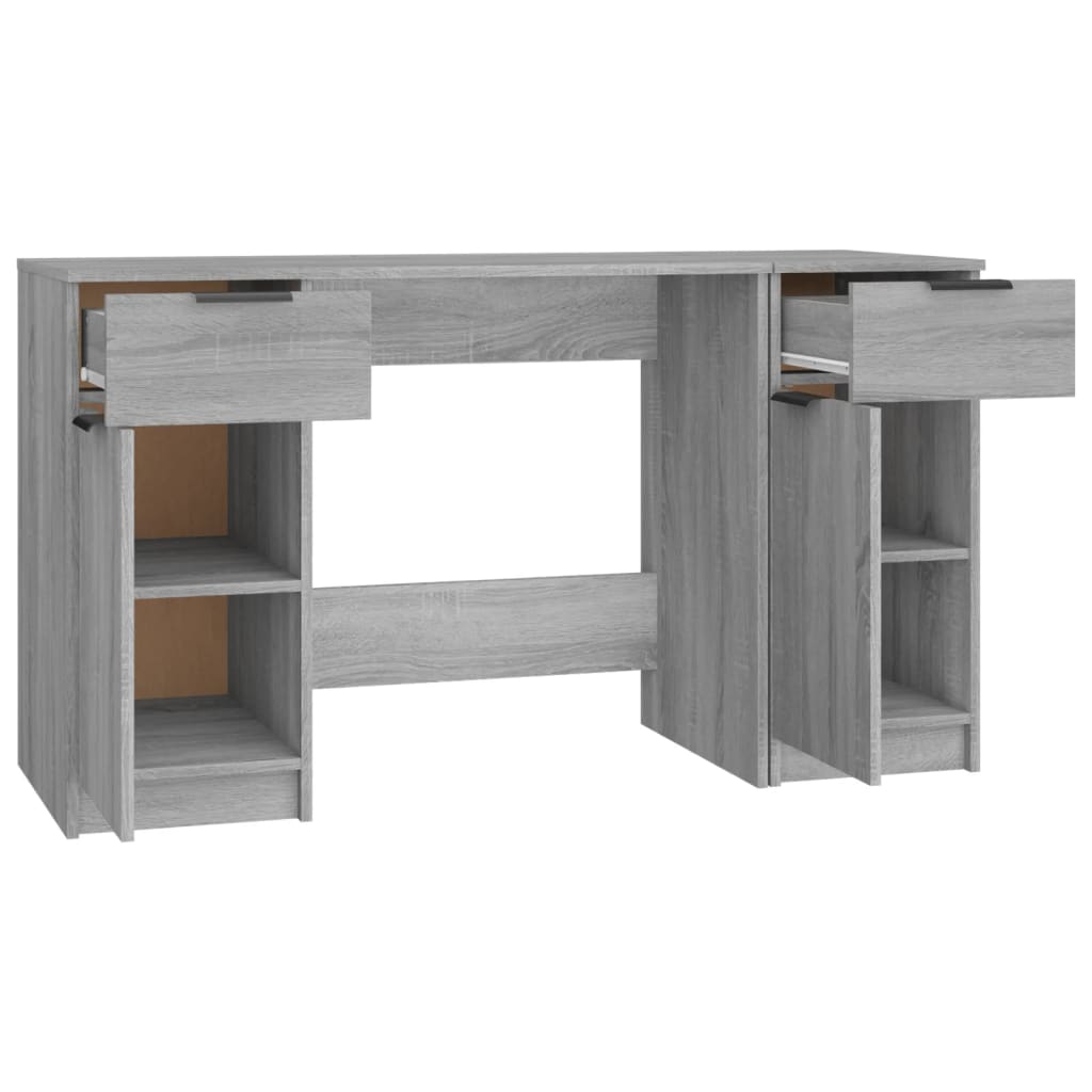 vidaXL Psací stůl s boční skříňkou šedý sonoma kompozitní dřevo