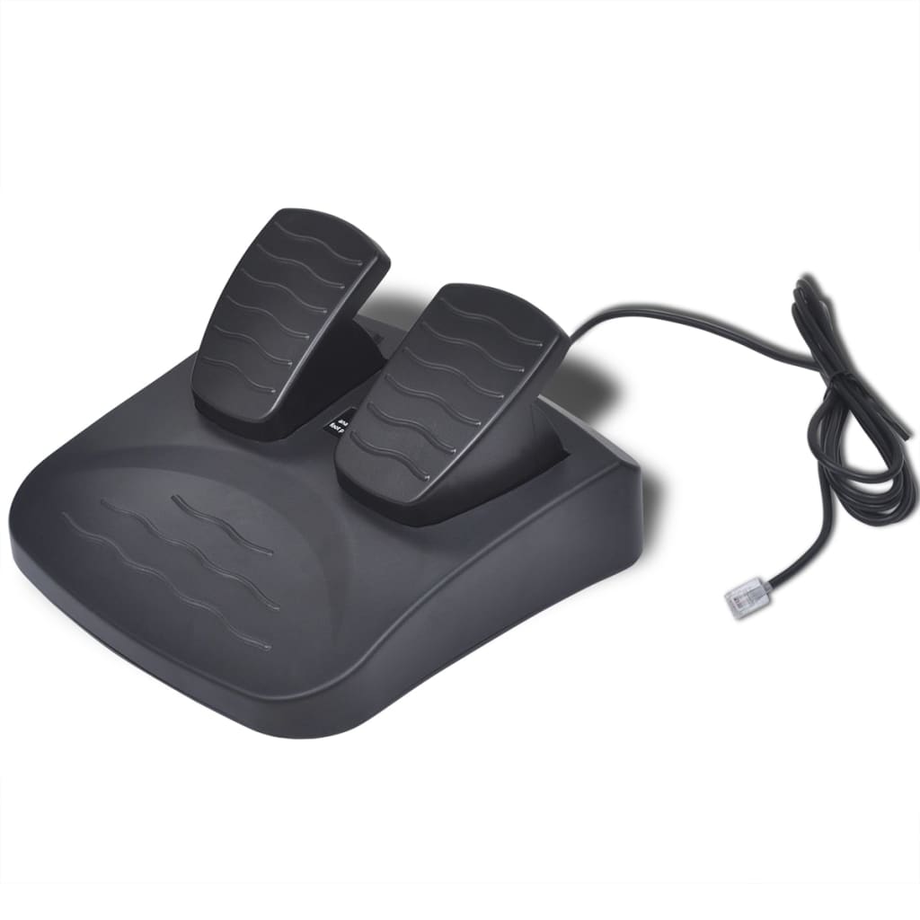 Herní závodní volant pro PS2/PS3/PC, černý
