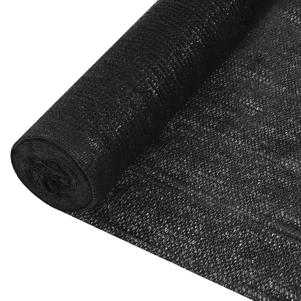 vidaXL Stínící tkanina černá 1 x 50 m HDPE 150 g/m²