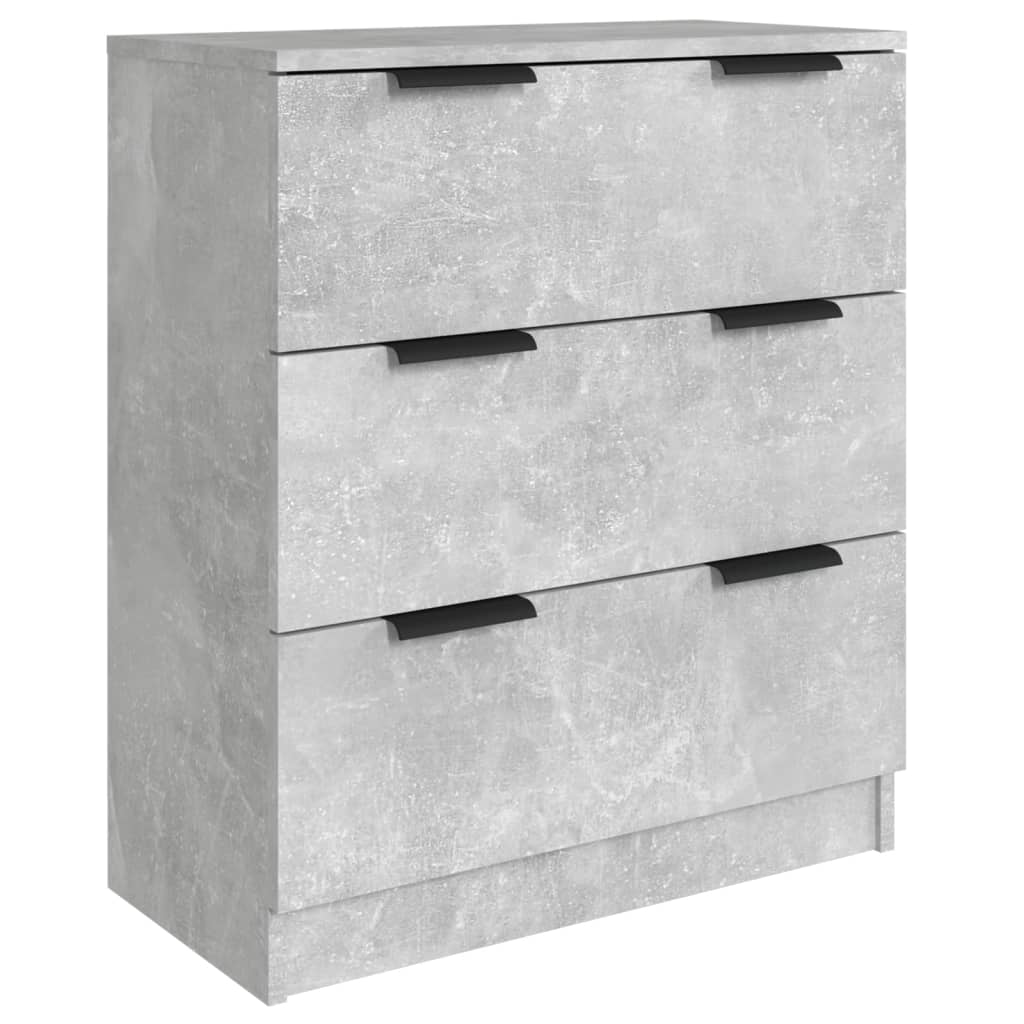 vidaXL 3dílný příborník betonově šedý kompozitní dřevo