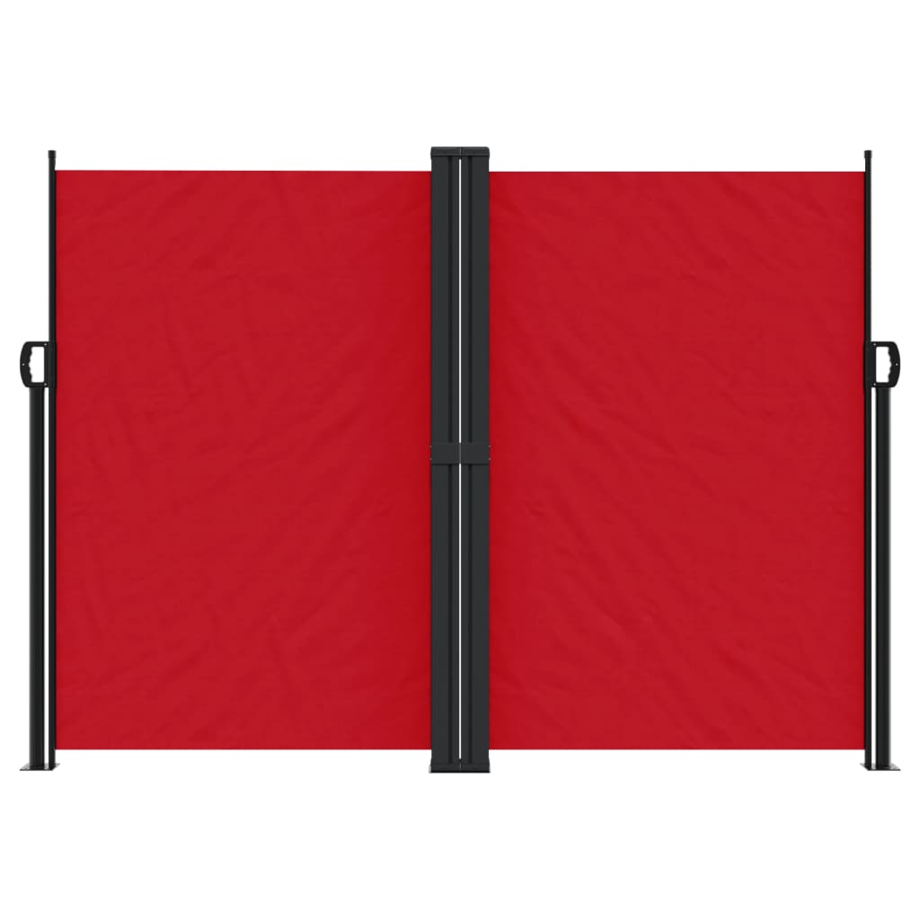 vidaXL Zatahovací boční markýza červená 180 x 600 cm