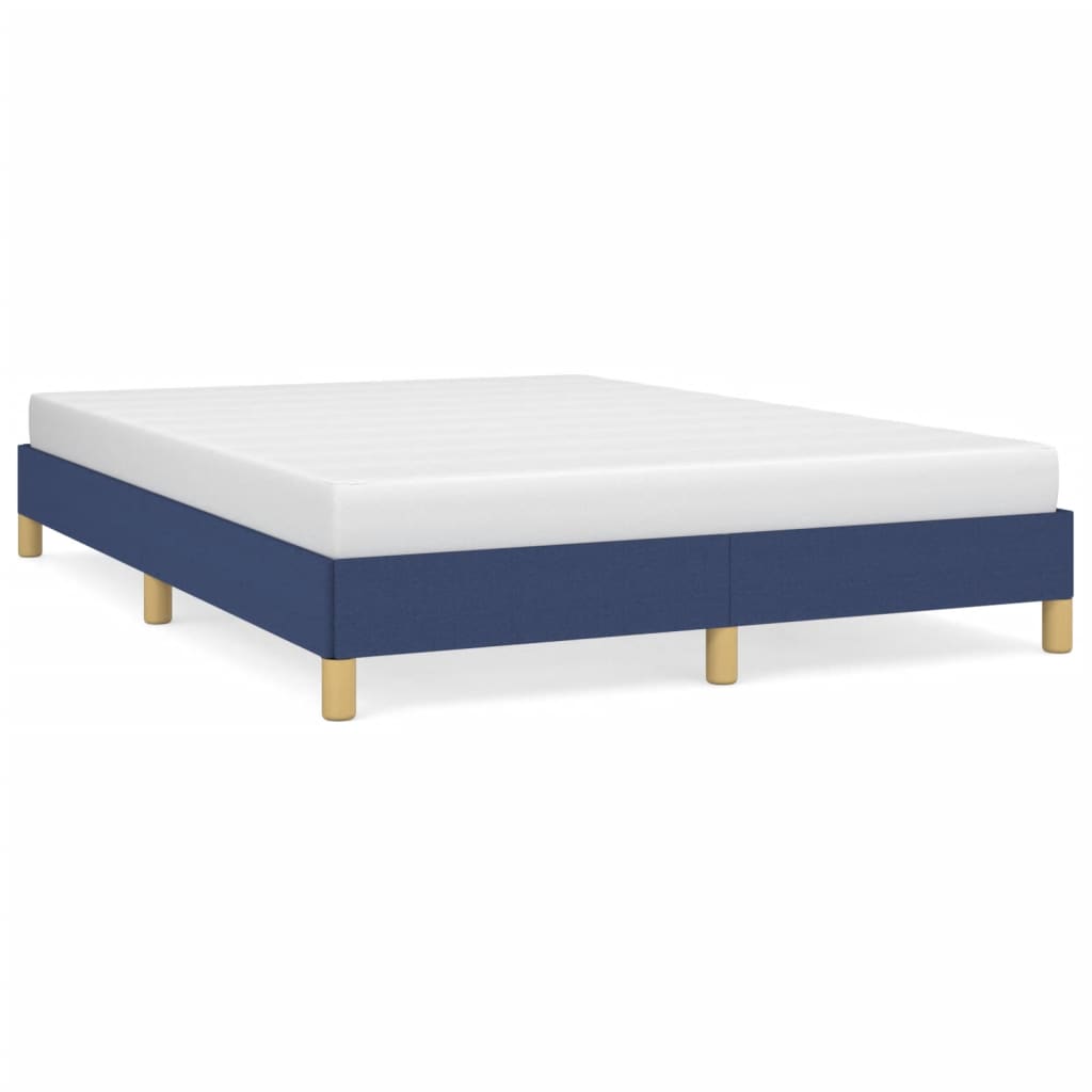 vidaXL Rám postele modrý 160x200 cm textil