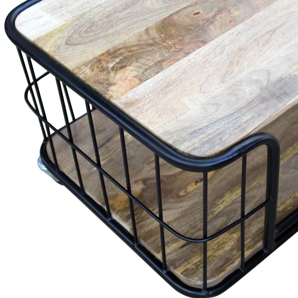 vidaXL Konferenční stolek masivní mangovníkové dřevo 100 x 50 x 35 cm