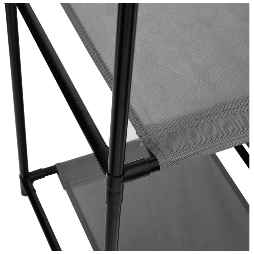 vidaXL Úložná skříňka se 4 textilními koši šedá 63 x 30 x 71 cm ocel