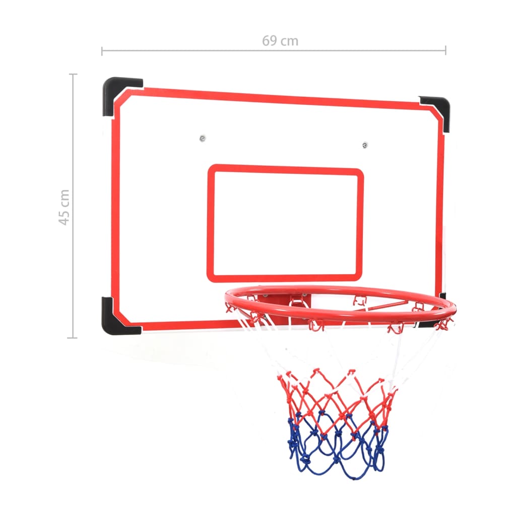 vidaXL 5dílná sada nástěnného basketbalového koše s deskou