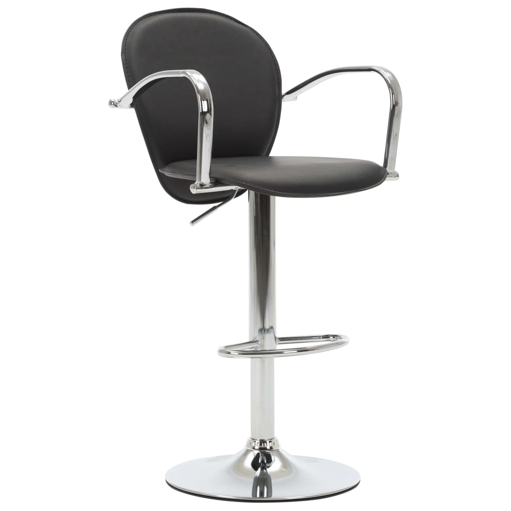 vidaXL Barové stoličky s područkami 2 ks černé umělá kůže