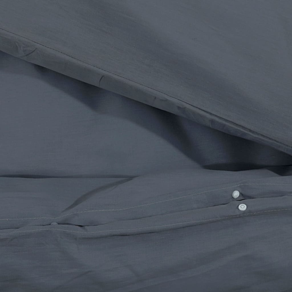 vidaXL Sada ložního prádla antracitová 140 x 200 cm lehké mikrovlákno
