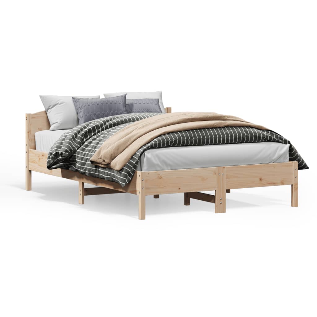 vidaXL Rám postele s čelem 150 x 200 cm masivní borovice