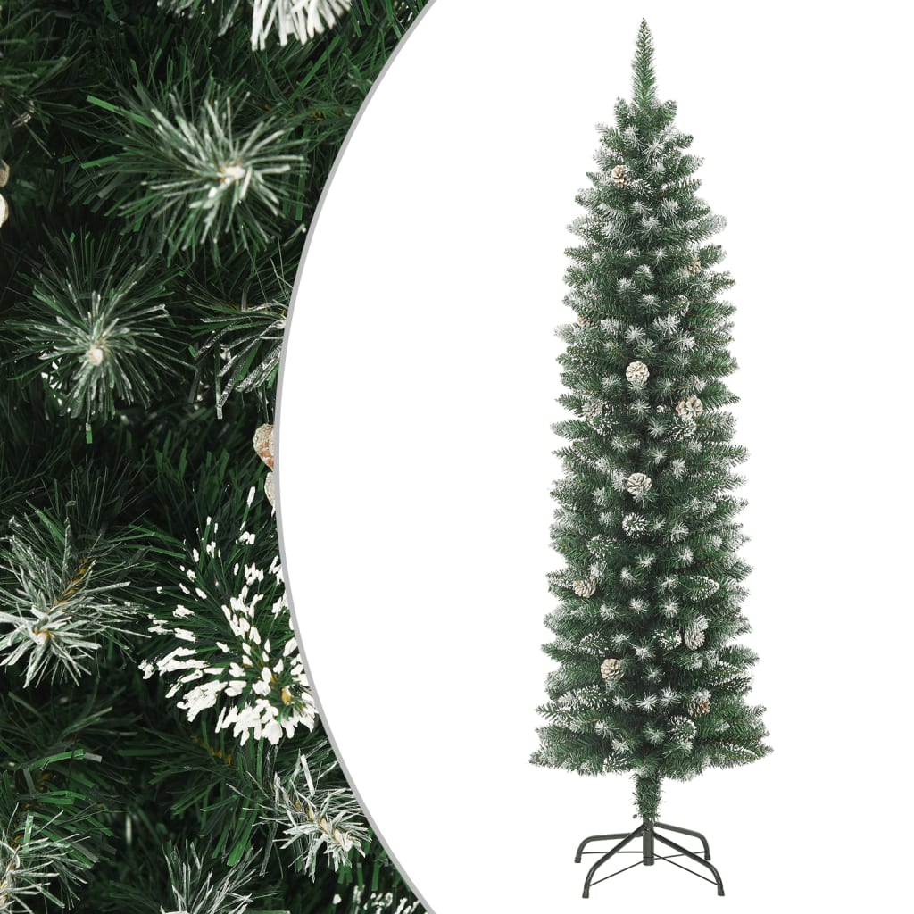 vidaXL Umělý úzký vánoční stromek se stojanem 150 cm PVC