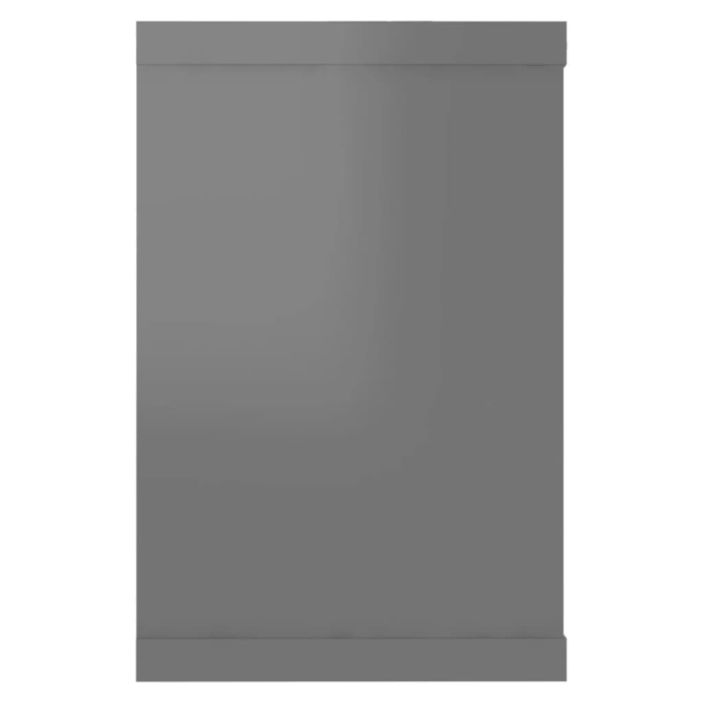 vidaXL Nástěnné krychlové police 6 ks šedé 60 x 15 x 23 cm dřevotříska