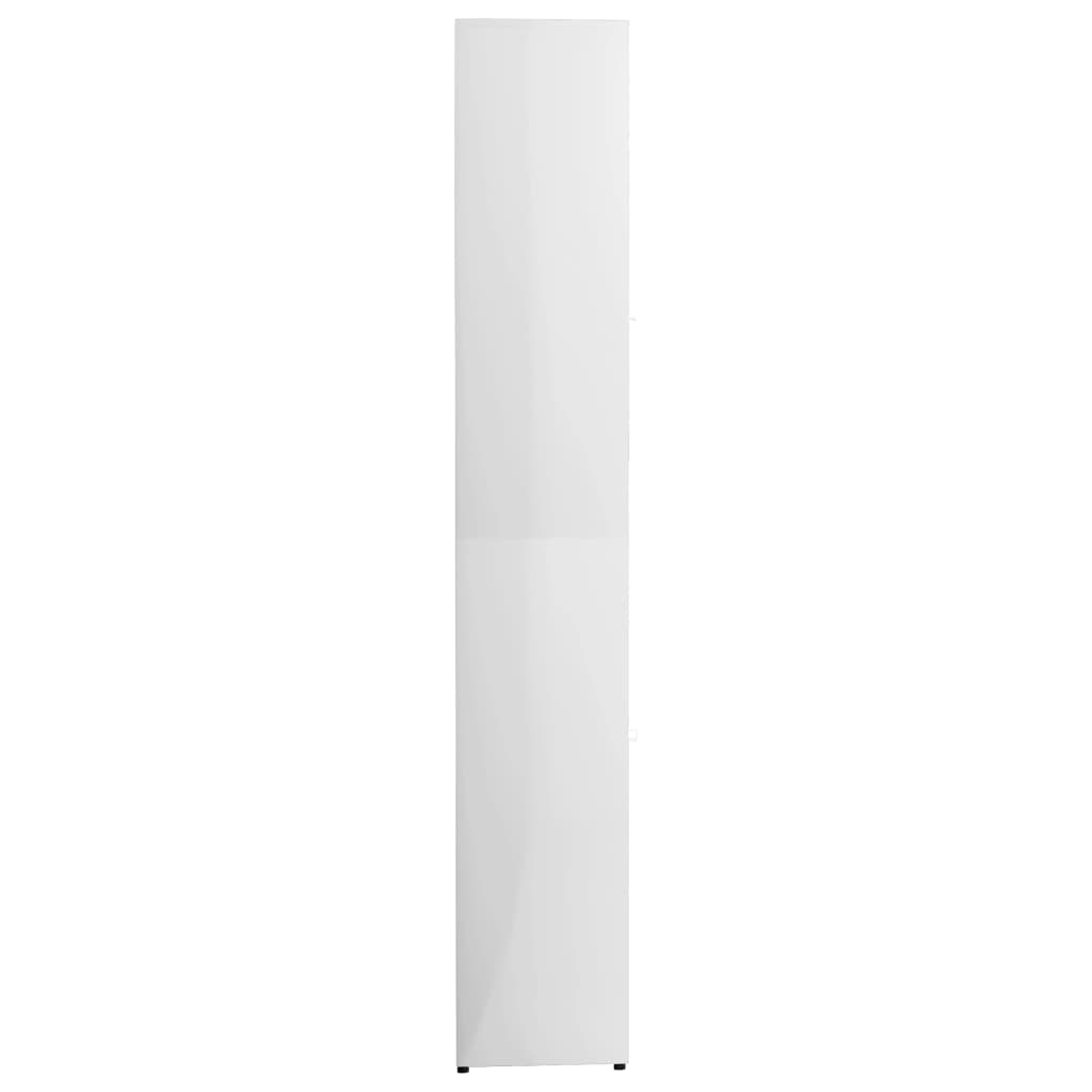 vidaXL Koupelnová skříňka bílá vysoký lesk 30x30x183,5 cm dřevotříska