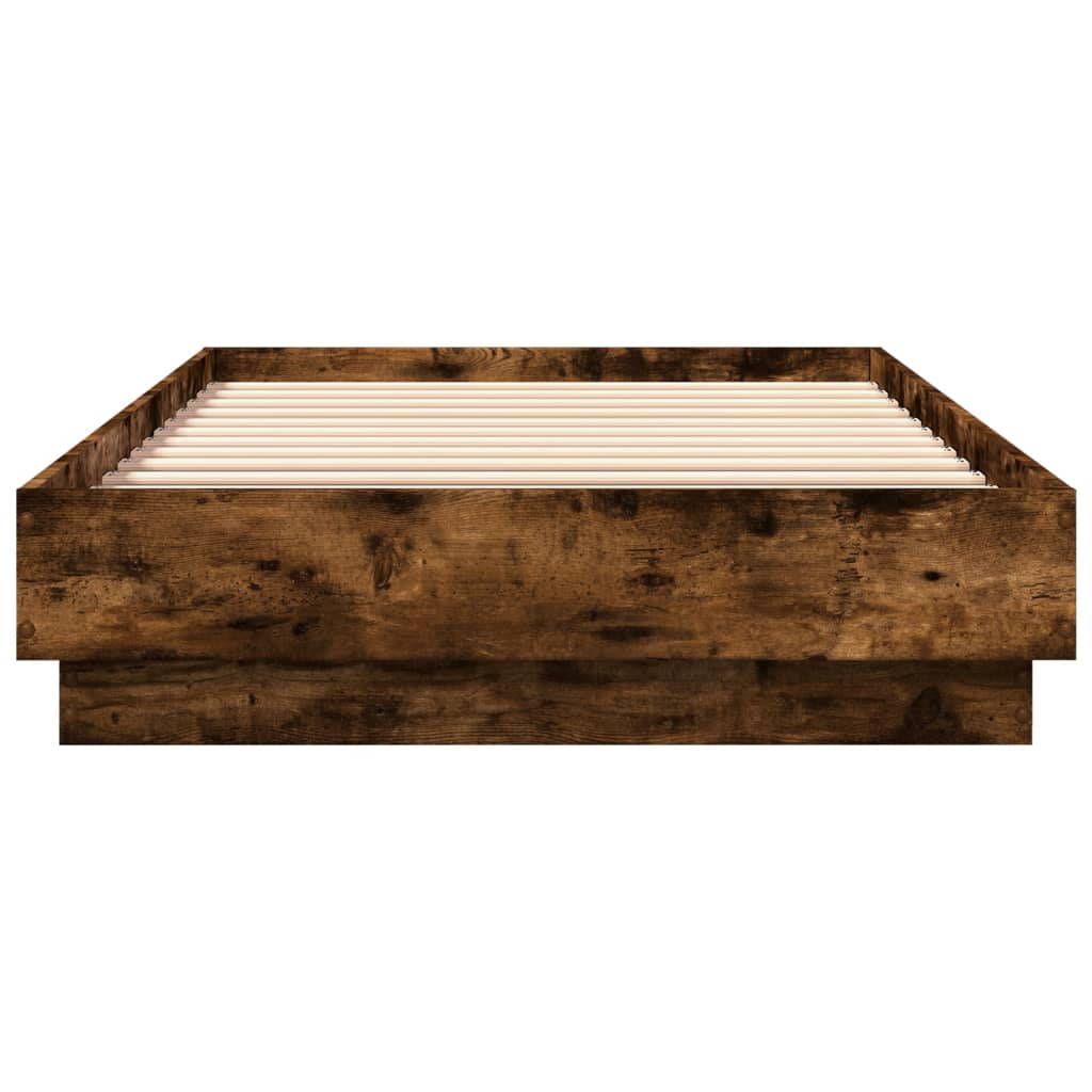 vidaXL Rám postele kouřový dub 90 x 200 cm kompozitní dřevo