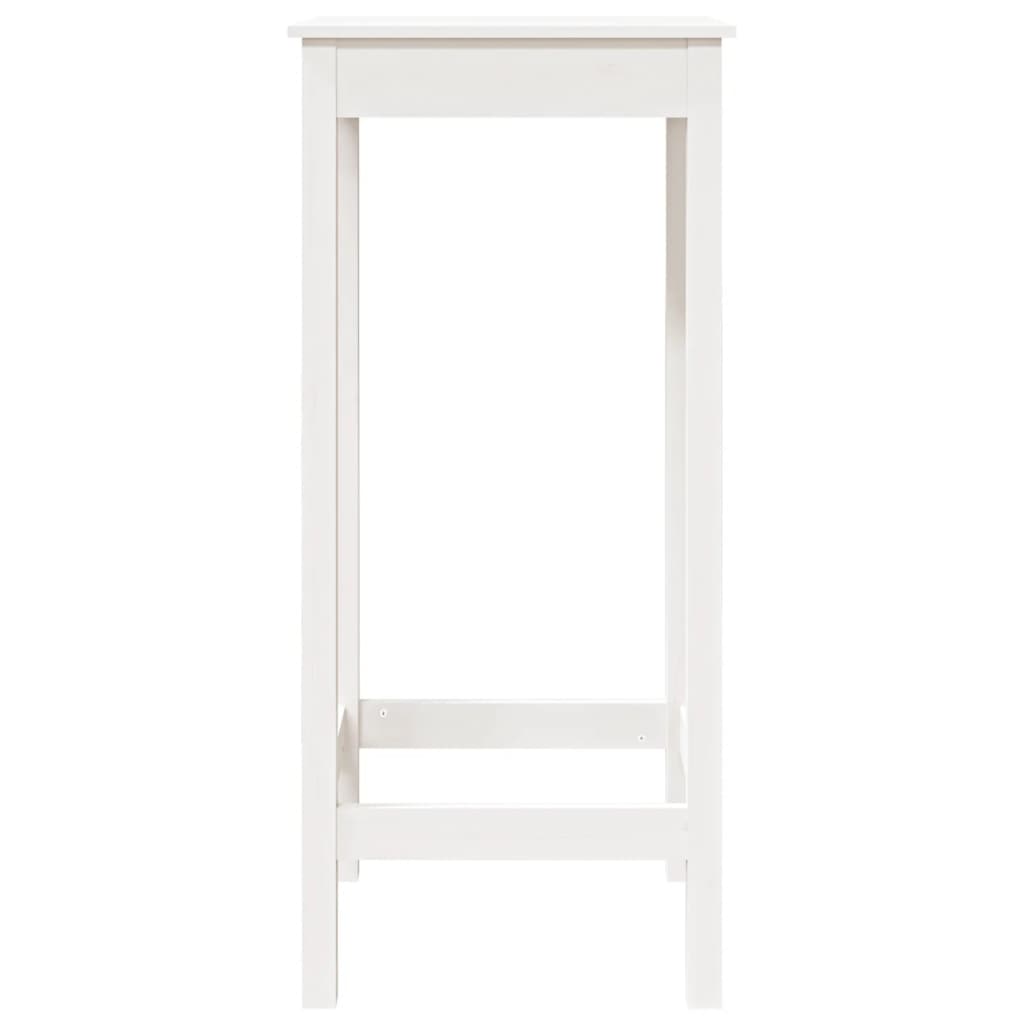 vidaXL Barový stolek bílý 50 x 50 x 110 cm masivní borové dřevo