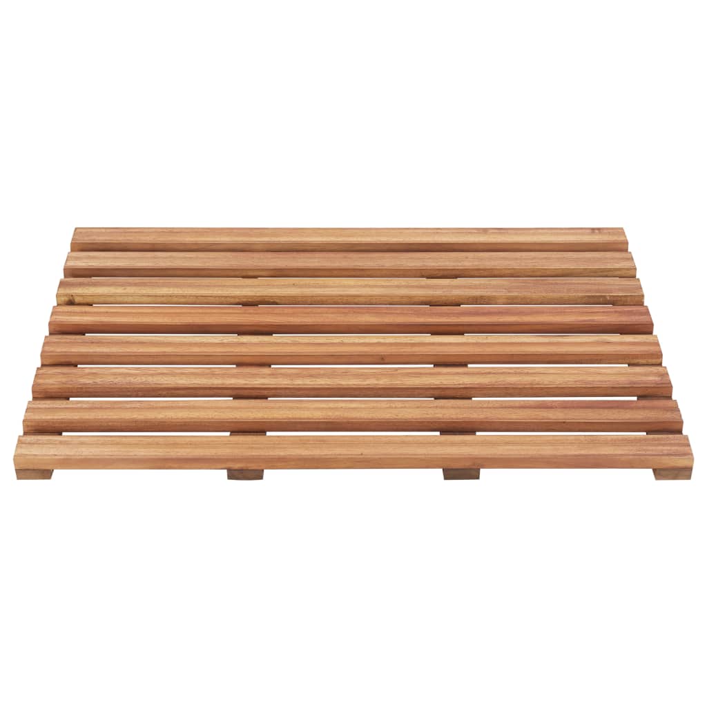 vidaXL Koupelnové předložky 2 ks masivní akáciové dřevo 56 x 37 cm