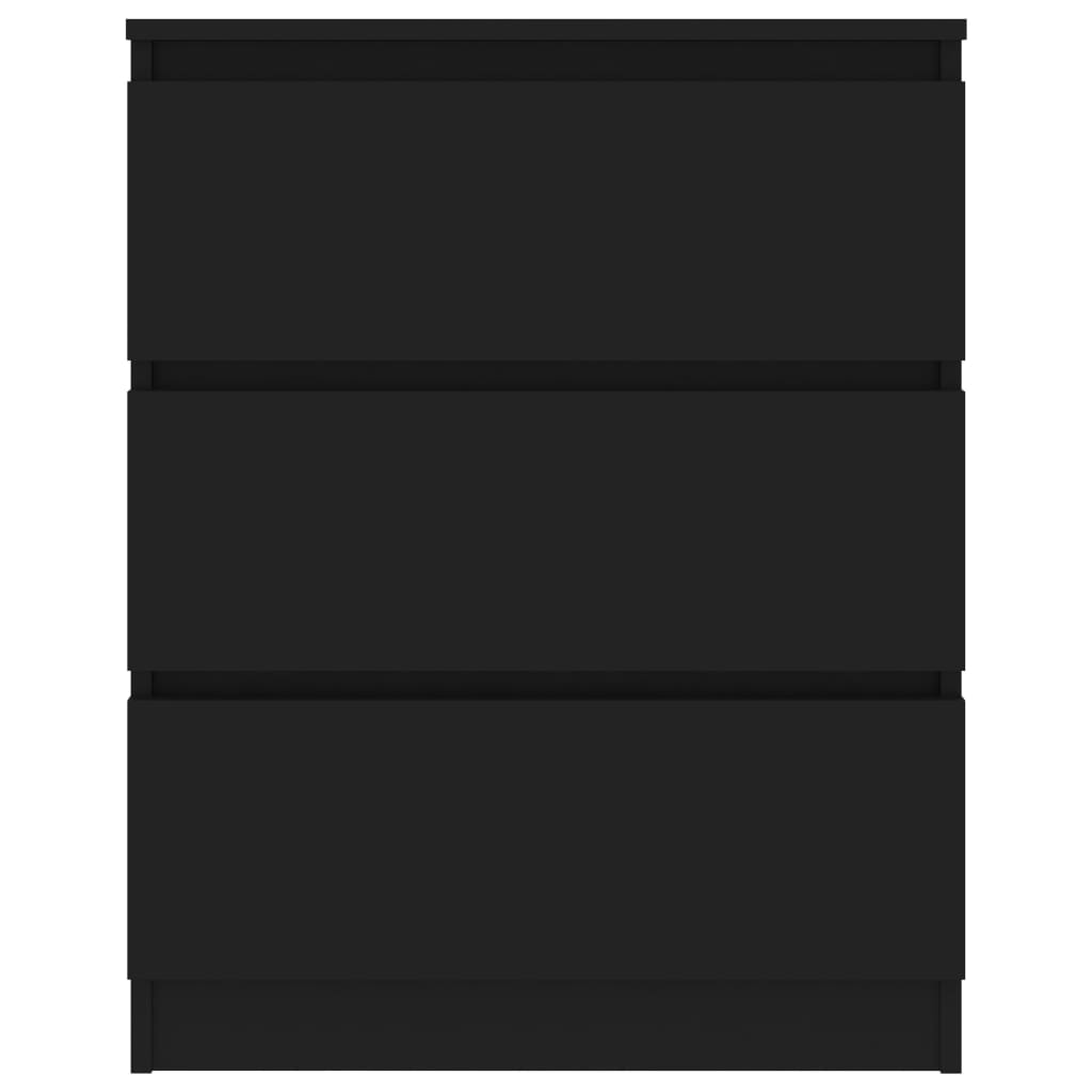 vidaXL Příborník černý 60 x 35 x 76 cm kompozitní dřevo