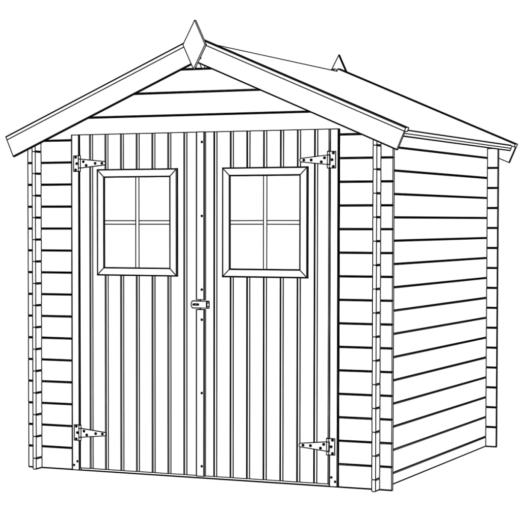 vidaXL 19 mm Zahradní domek / kůlna na dříví 2 x 2,1 m dřevěná