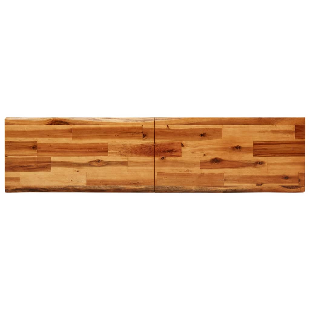 vidaXL Lavice s živou hranou 140 cm masivní akáciové dřevo