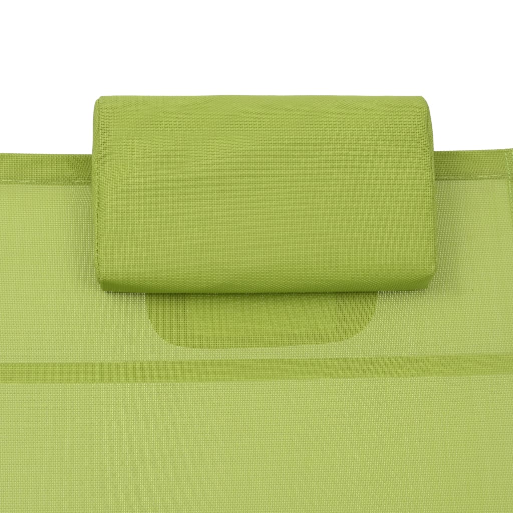 vidaXL Zahradní lehátko hliník textilen zelené