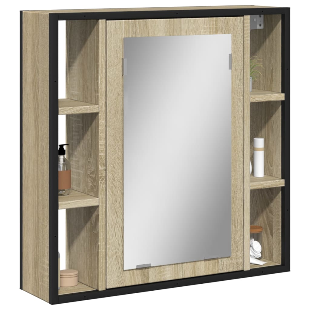 vidaXL Koupelnová skříňka se zrcadlem dub sonoma 60x16x60 cm kompozit