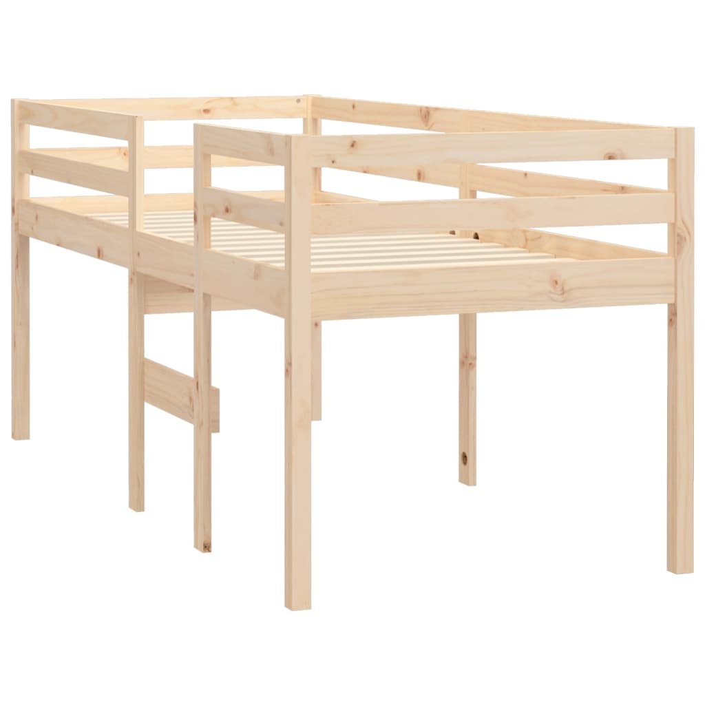 vidaXL Patrová postel 75 x 190 cm masivní borové dřevo