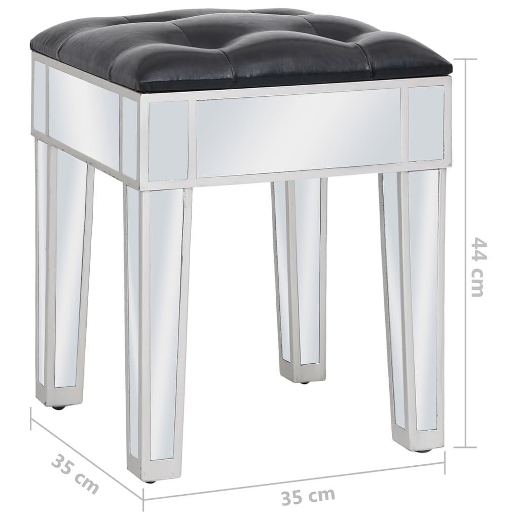 vidaXL Zrcadlový toaletní stolek se stoličkou MDF a sklo