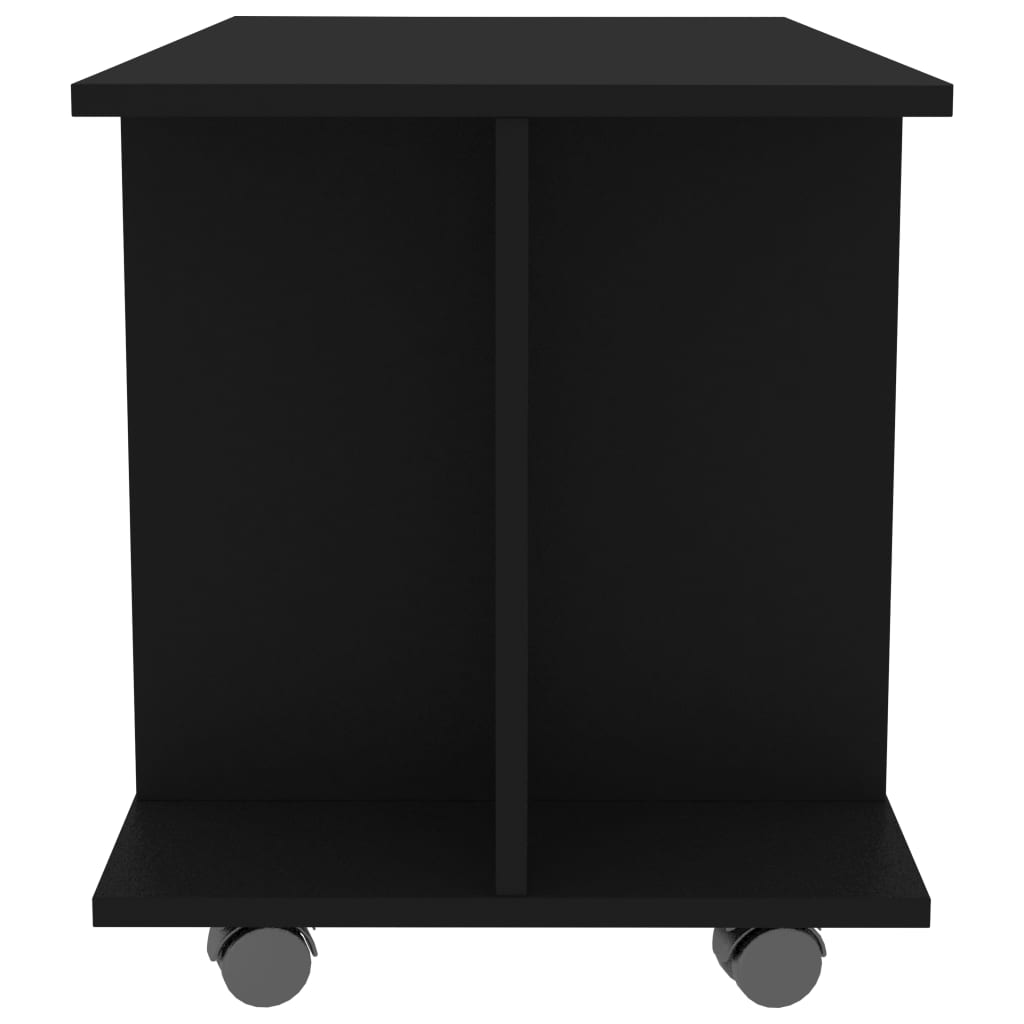 vidaXL TV stolek s kolečky černý 80 x 40 x 45 cm kompozitní dřevo