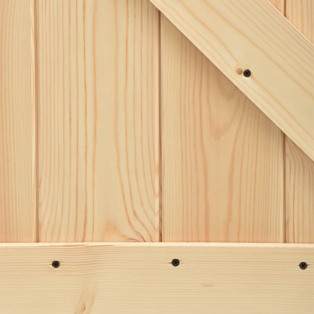 vidaXL Posuvné dveře s kováním 90 x 210 cm masivní borové dřevo