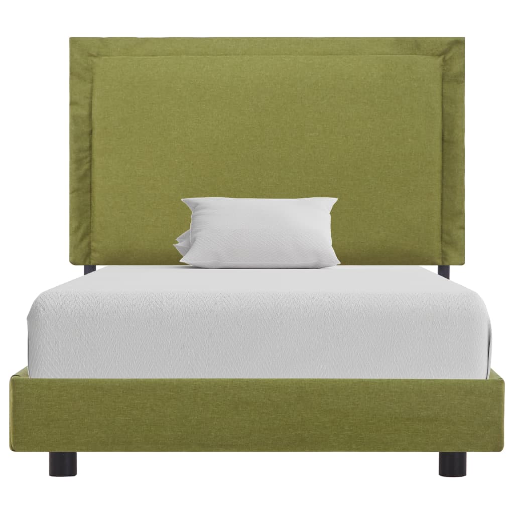 vidaXL Rám postele zelený textil 90 x 200 cm