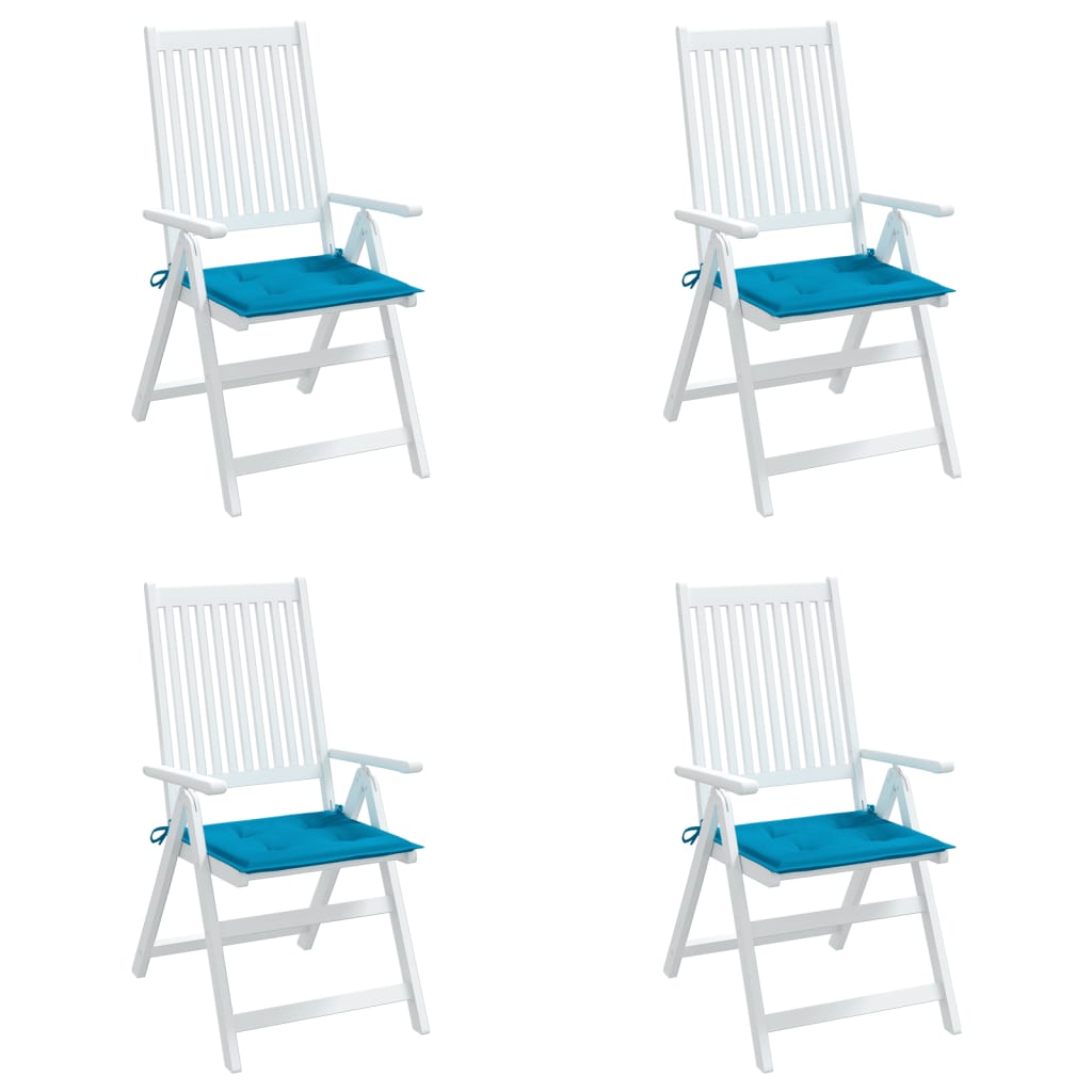 vidaXL Podušky na zahradní židli 4 ks modré 50x50x3 cm látka oxford