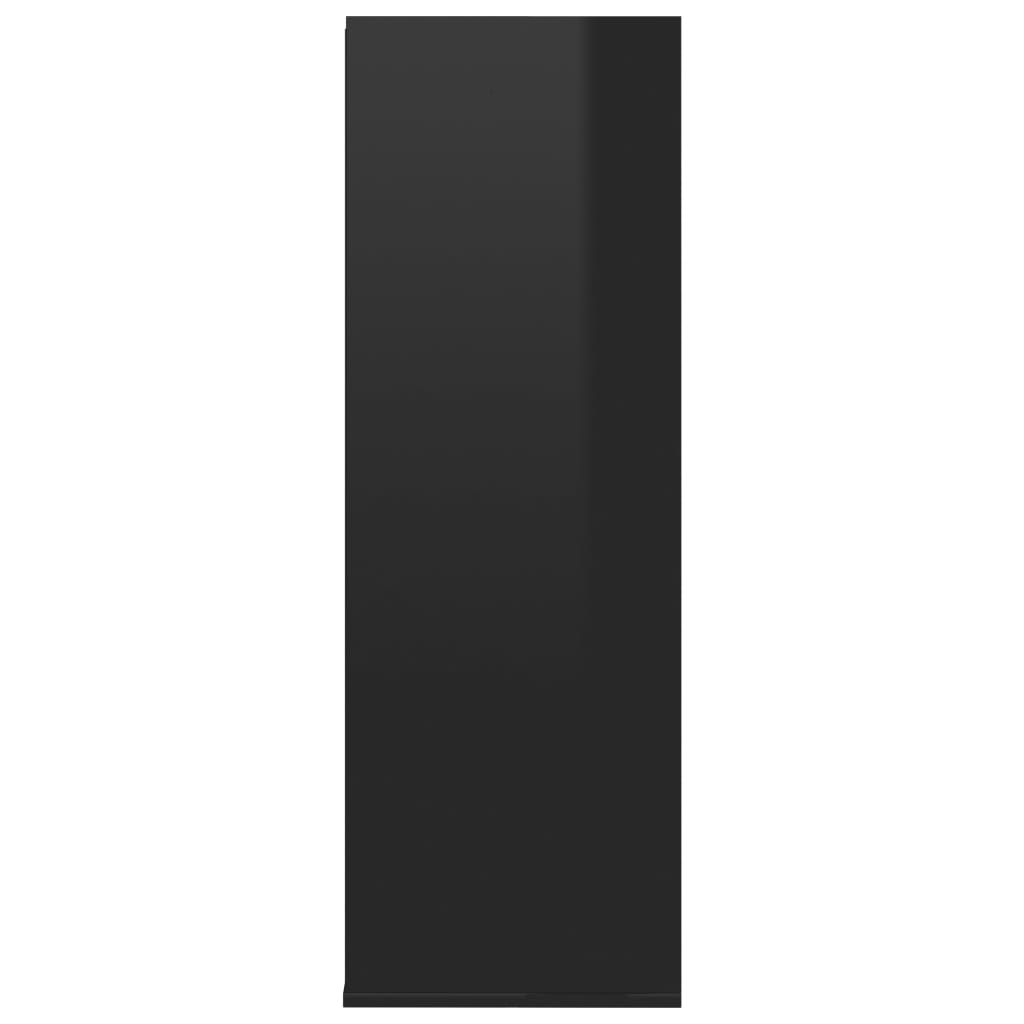 vidaXL Botník černý s vysokým leskem 54 x 34 x 100,5 kompozitní dřevo