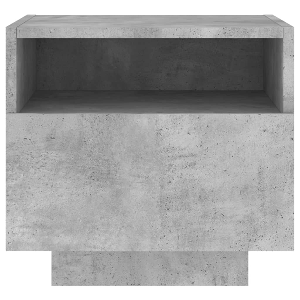 vidaXL Noční stolky s LED osvětlením 2 ks betonově šedé 40x39x37 cm