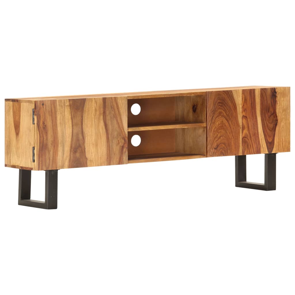 vidaXL TV stolek 130 x 30 x 47 cm masivní sheeshamové dřevo