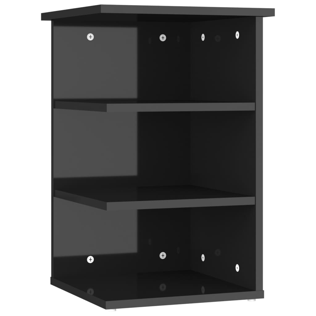 vidaXL Odkládací skříňka černá s vysokým leskem 35x35x55cm dřevotříska