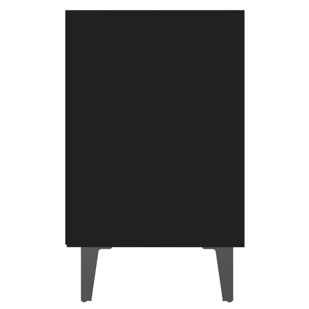 vidaXL Noční stolky s kovovými nohami 2 ks černé 40 x 30 x 50 cm