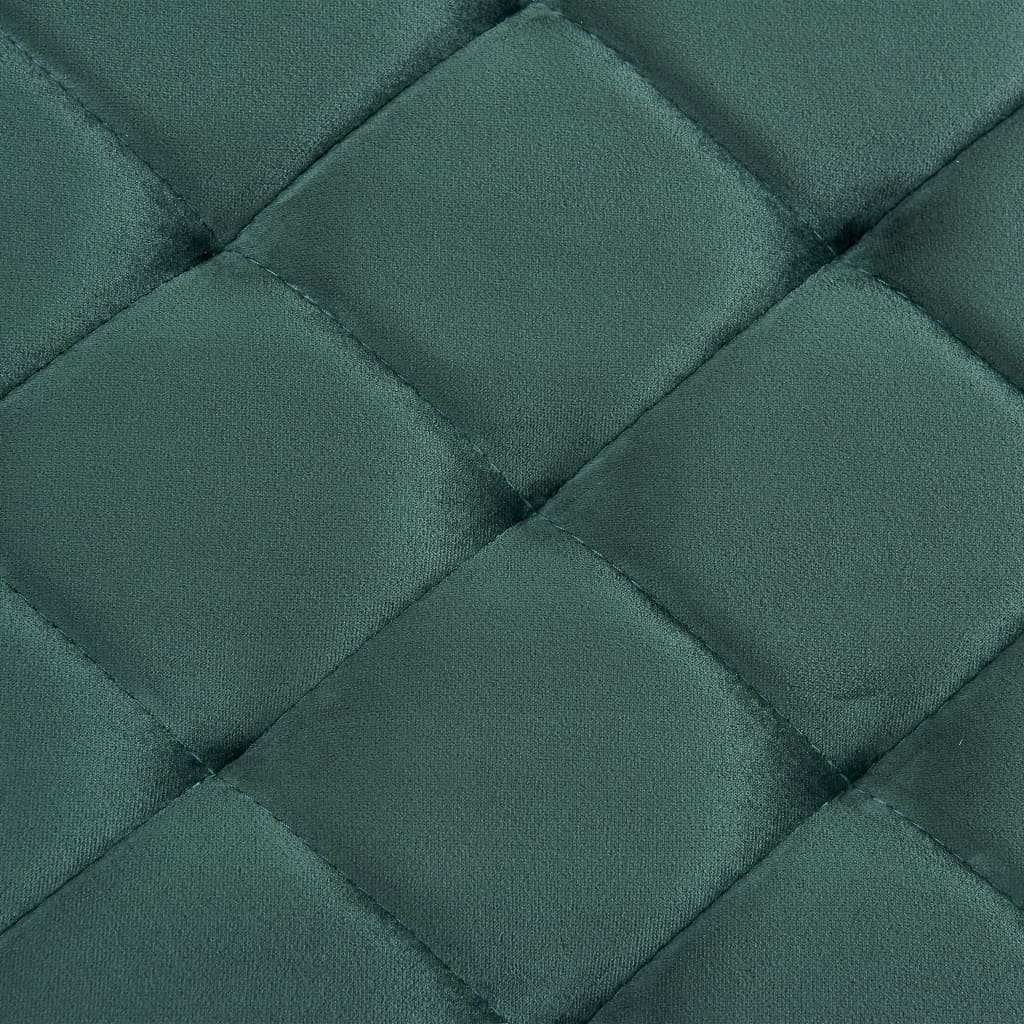vidaXL Lavice 97 cm zelená sametová tkanina a nerezová ocel