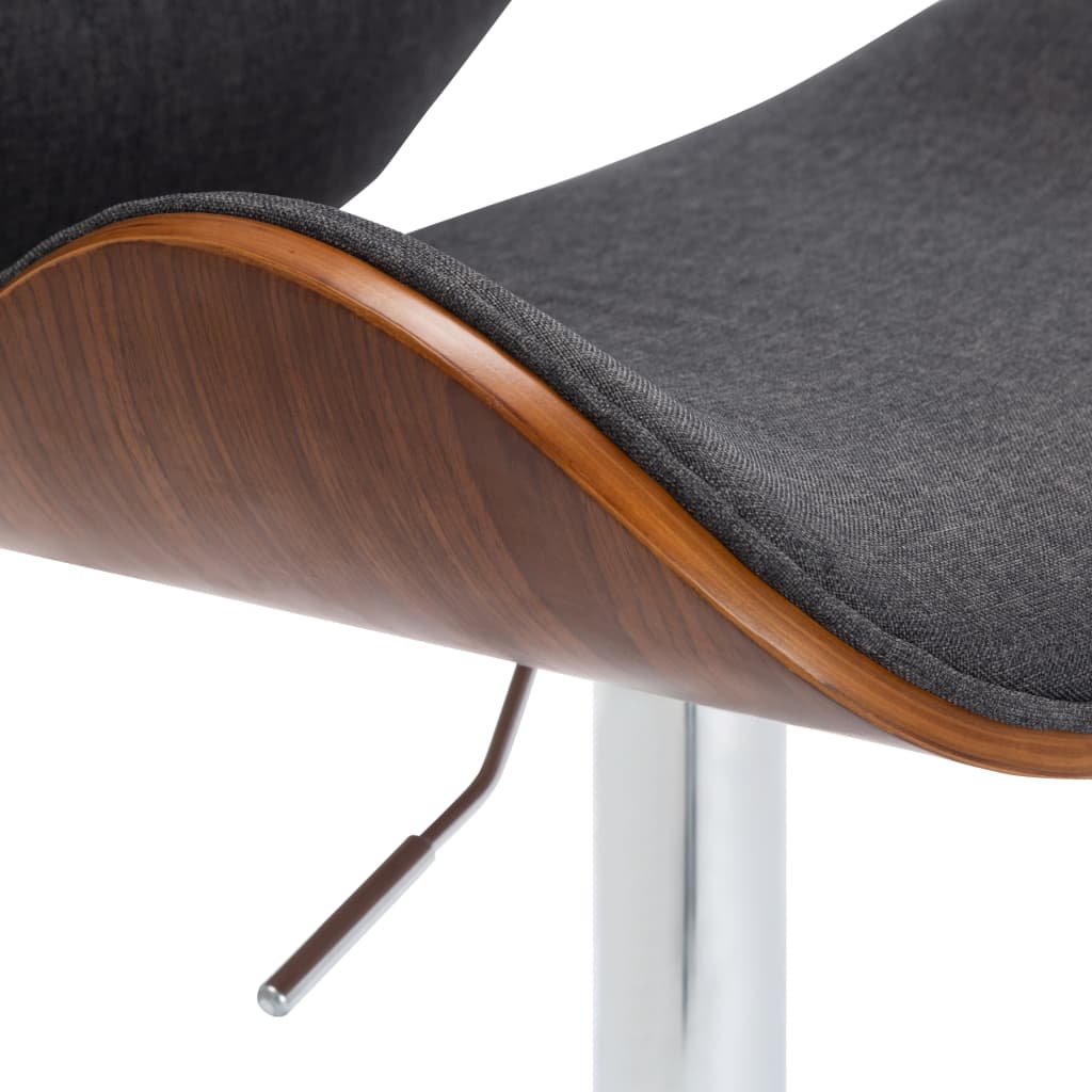 vidaXL Barová stolička šedá textil