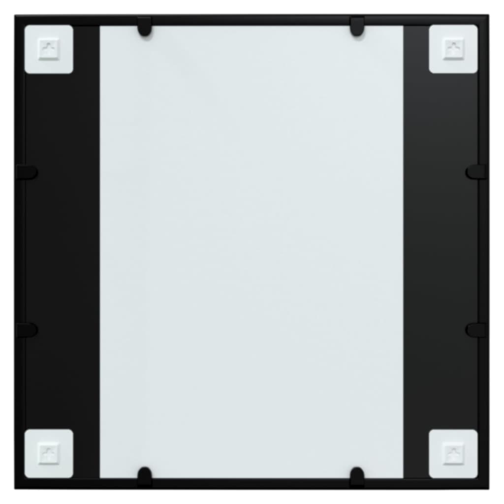 vidaXL Nástěnné zrcadlo černé 60 x 60 cm kov