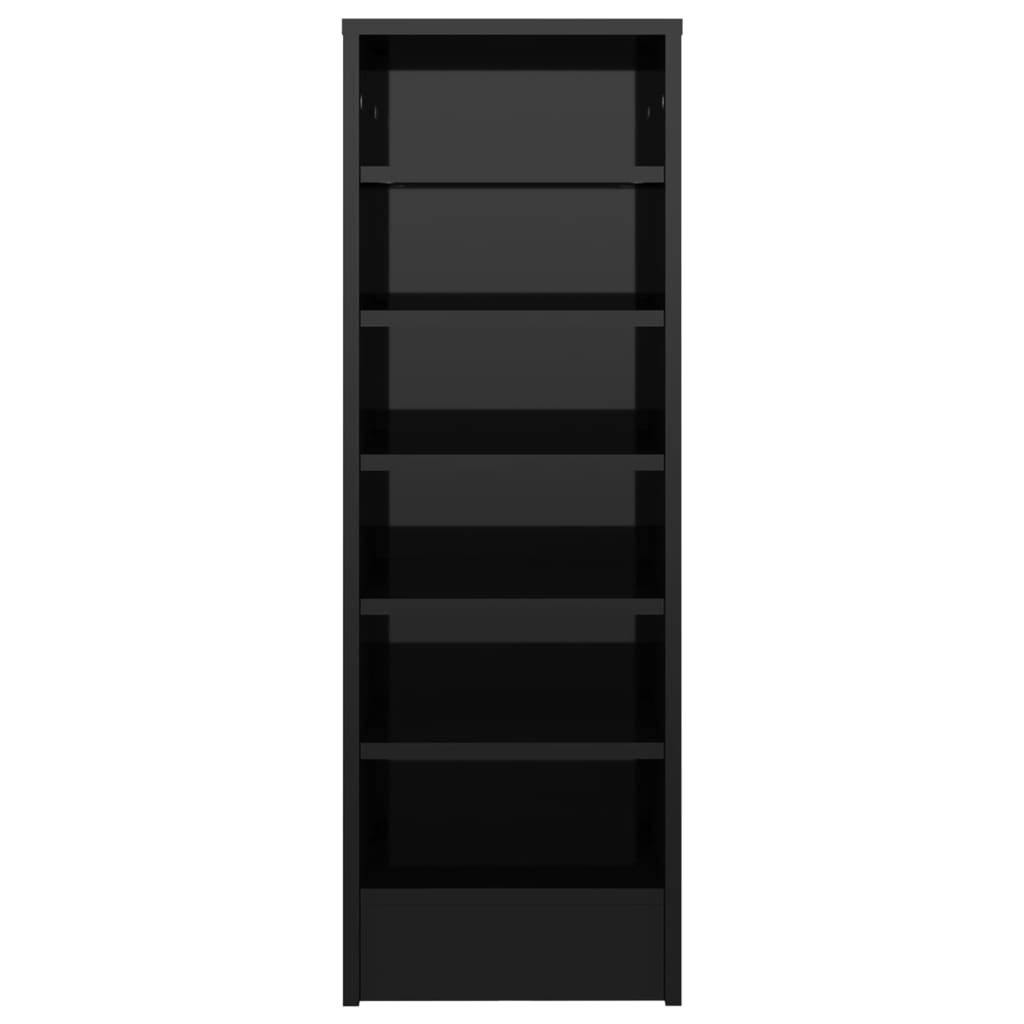 vidaXL Botník černý s vysokým leskem 31,5 x 35 x 90 cm dřevotříska