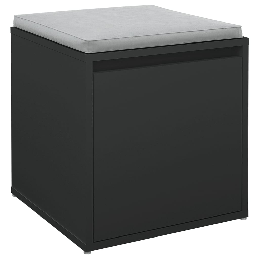 vidaXL Úložný box se zásuvkou černý 40,5 x 40 x 40 cm kompozitní dřevo
