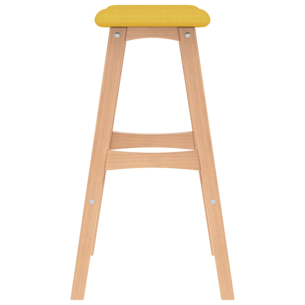 vidaXL Barové stoličky 2 ks hořčicově žluté textil
