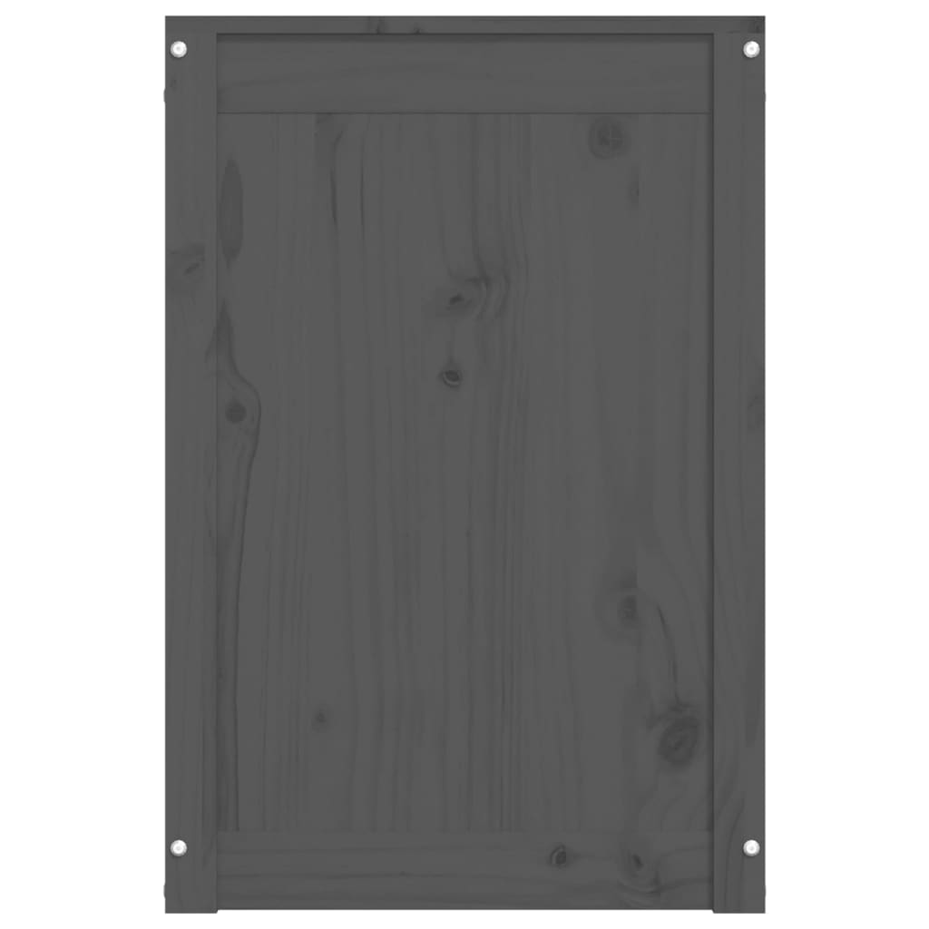 vidaXL Box na prádlo šedý 44 x 44 x 66 cm masivní borové dřevo