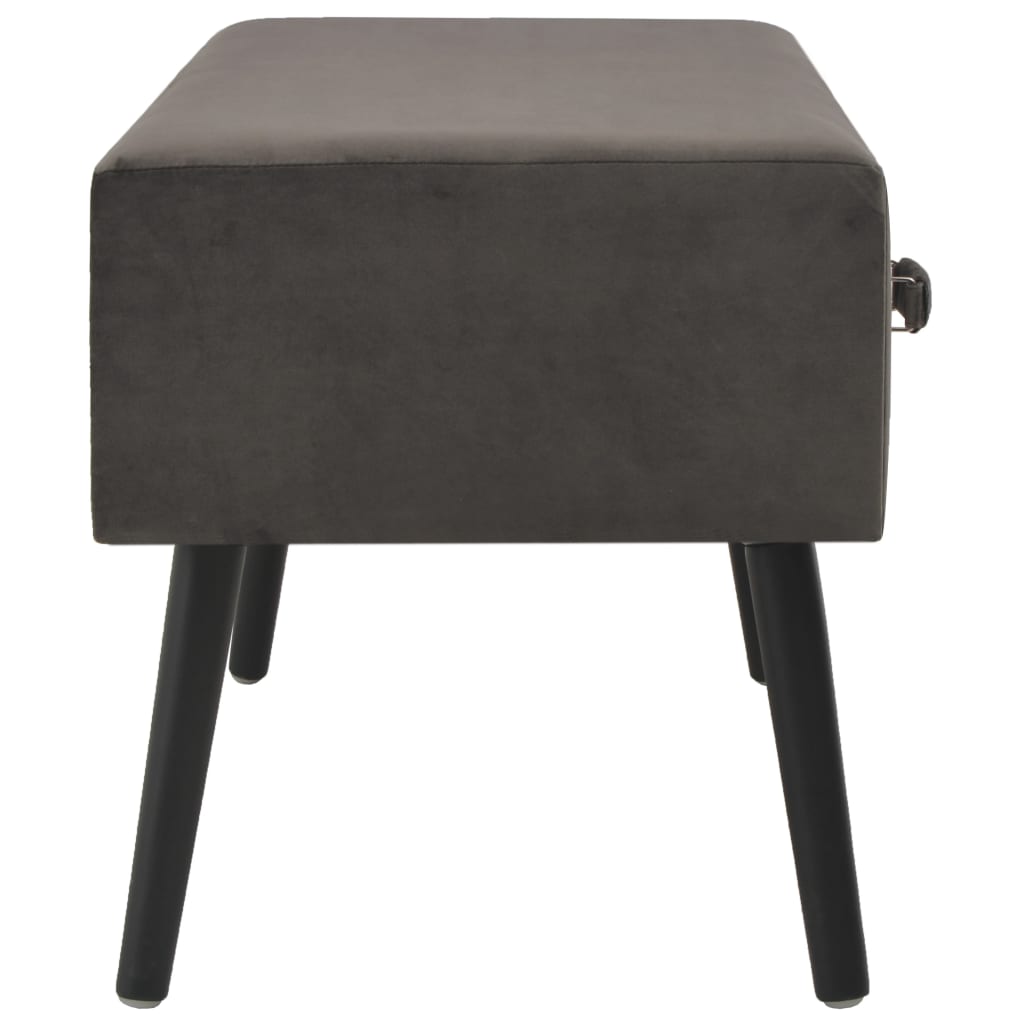 vidaXL Konferenční stolek šedý 80 x 40 x 46 cm samet